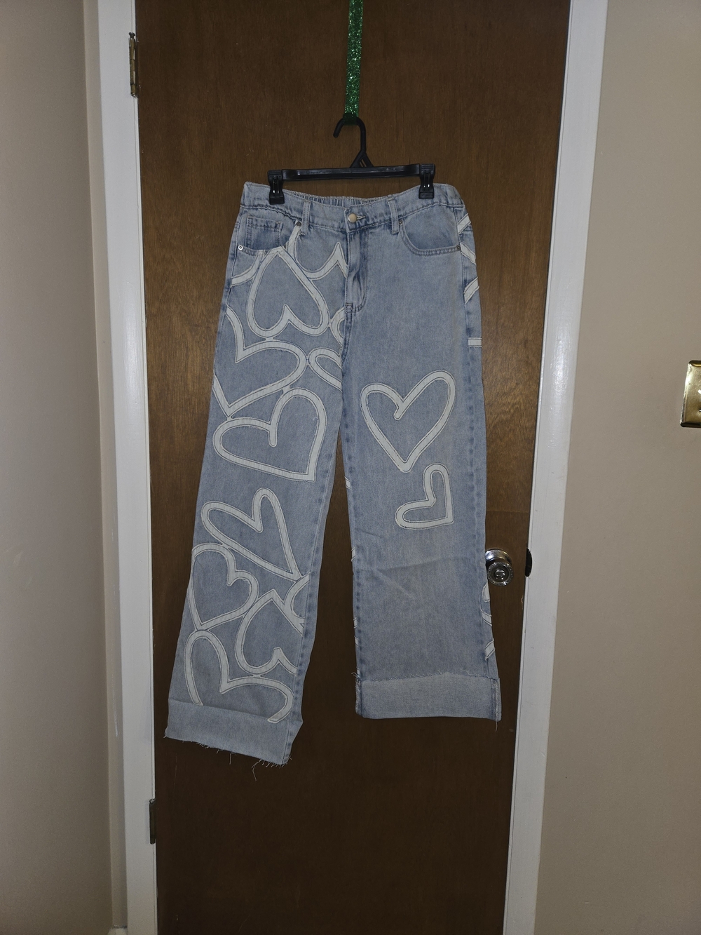 Oli And Hali Washes Heart Patchwork Jeans